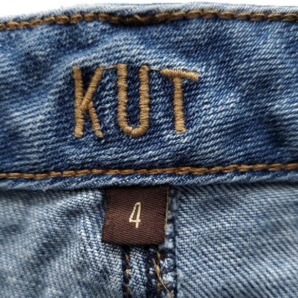 KUT from the Kloth High Rise Cigarette Leg Distressed Size 4 - Picture 6 of 15